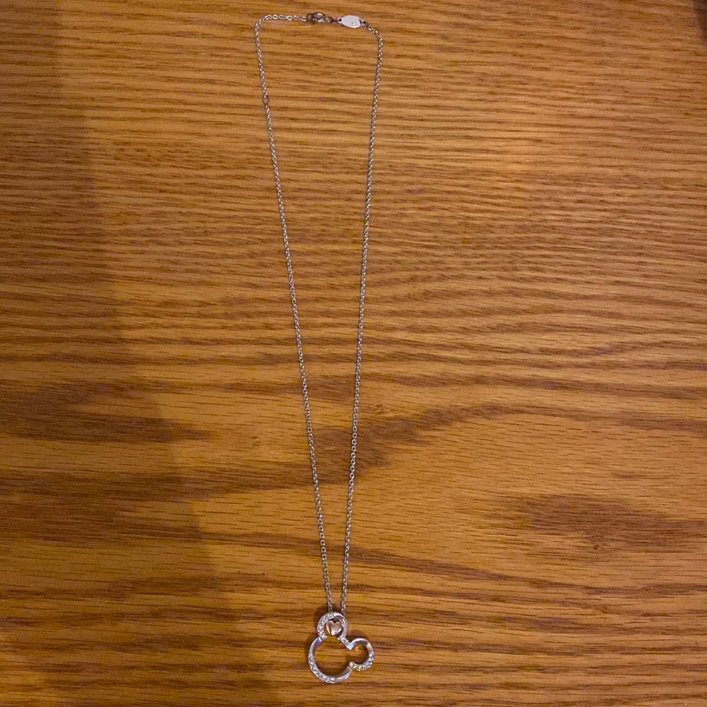 Disney Fine Silver Pleated Necklace